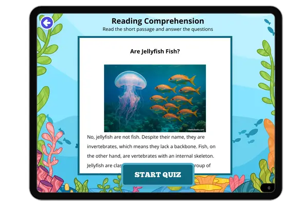 Are Jellyfish Fish? - reading educational content