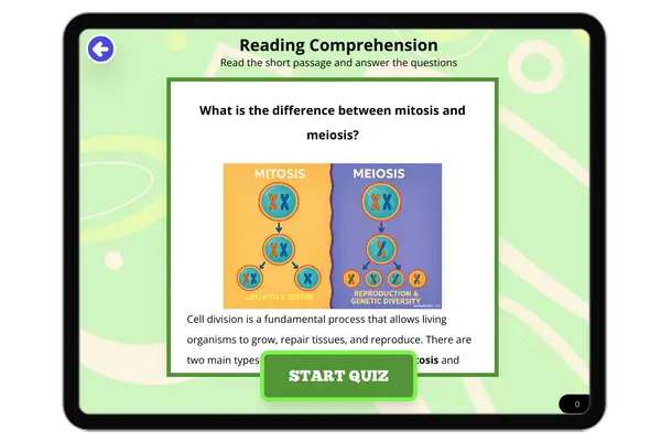 What is the difference between mitosis and meiosis? - reading educational content