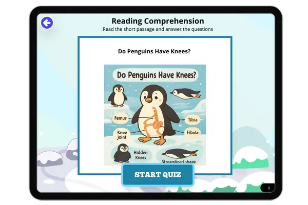 Do Penguins Have Knees?  - reading educational content