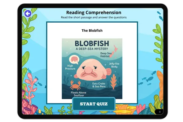 The Blobfish - reading educational content