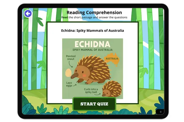 Echidna: Spiky Mammals of Australia - reading educational content