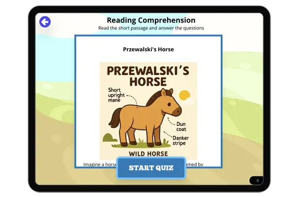Przewalski's Horse - reading educational content