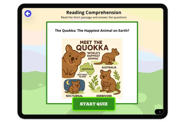 The Quokka - reading educational content