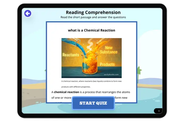 what is a Chemical Reaction - reading educational content