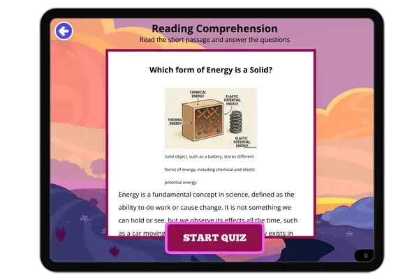 Which form of Energy is a Solid? - reading educational content