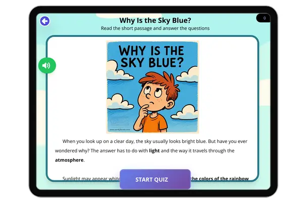 Why Is the Sky Blue? - reading educational content