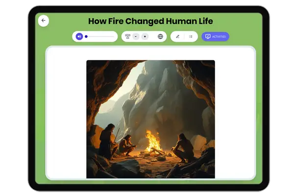 How Fire Changed Human Life - reading educational content