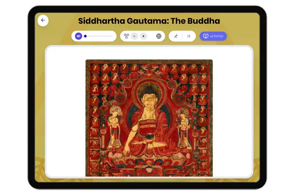 Siddhartha Gautama: The Buddha - reading educational content