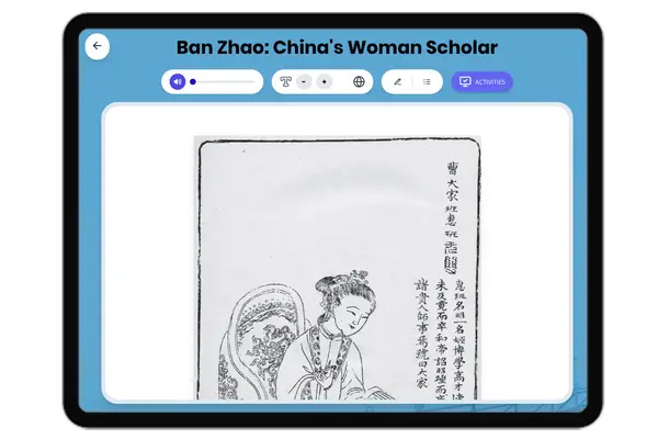 Ban Zhao: China's Woman Scholar - reading educational content