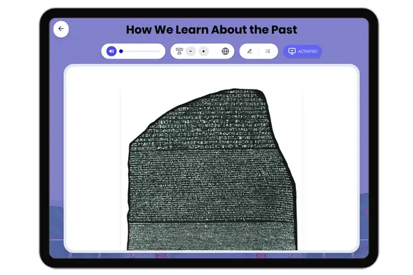 How We Learn About the Past - reading educational content