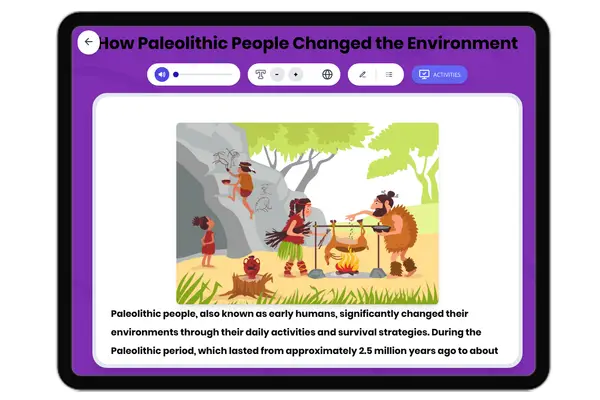 How Paleolithic People Changed the Environment - reading educational content