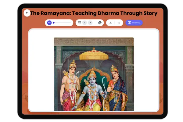 The Story of Ramayana - reading educational content
