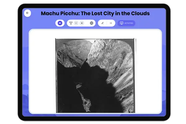 Machu Picchu: The Lost City in the Clouds - reading educational content