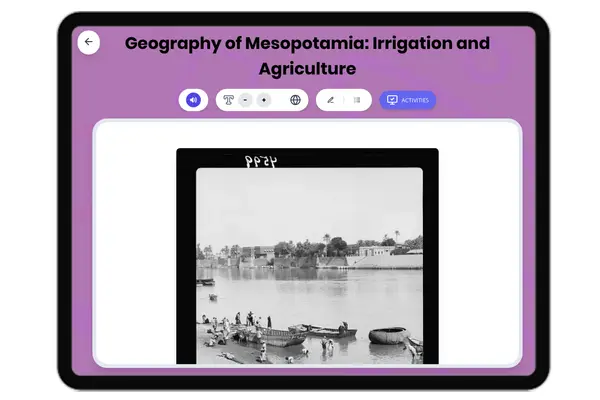 Geography of Mesopotamia: Irrigation and Agriculture - reading educational content