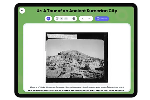 Ur: A Tour of an Ancient Sumerian City - reading educational content