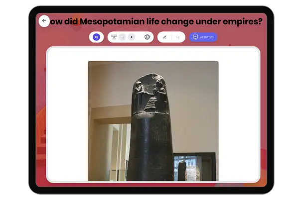How did Mesopotamian life change under empires? - reading educational content