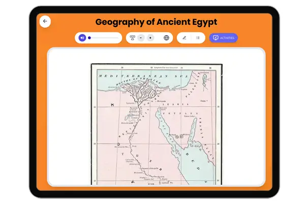 Geography of Ancient Egypt - reading educational content