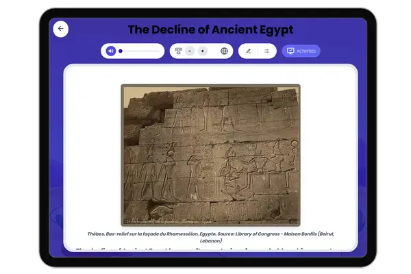 The Decline of Ancient Egypt - reading educational content