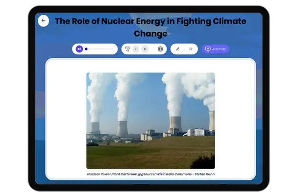 The Role of Nuclear Energy in Fighting Climate Change - reading educational content