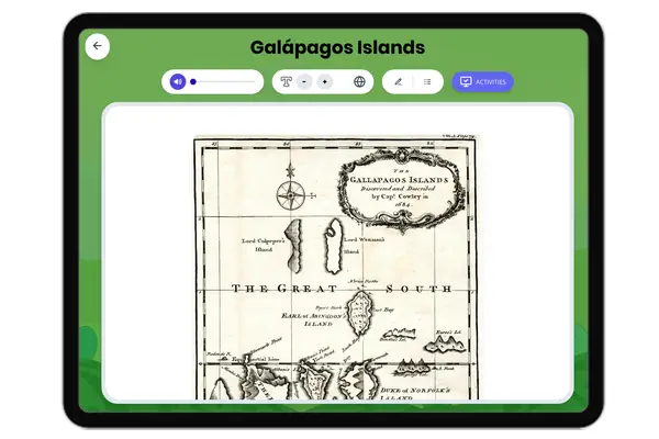 Galápagos Islands - reading educational content