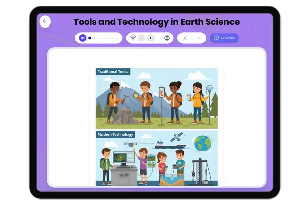 Tools and Technology in Earth Science - reading educational content