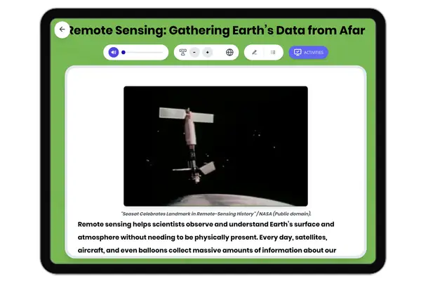 Remote Sensing - reading educational content