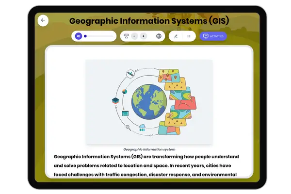 Geographic Information Systems (GIS) - reading educational content