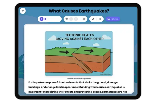 What Causes Earthquakes? - reading educational content