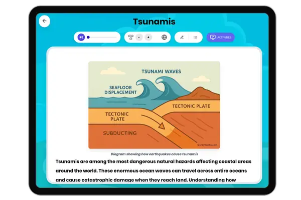 Tsunamis - reading educational content