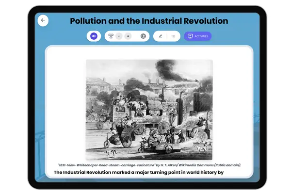 Pollution and the Industrial Revolution - reading educational content