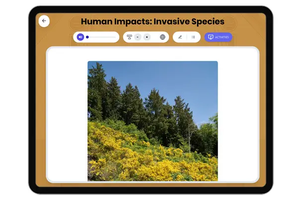 Human Impacts: Invasive Species - reading educational content