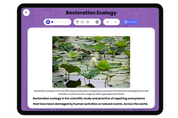 Restoration Ecology - reading educational content