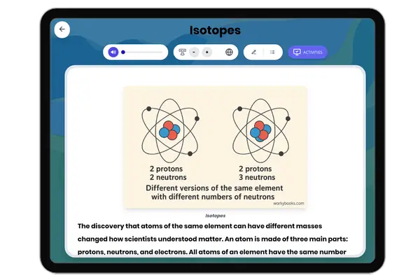 Isotopes - reading educational content
