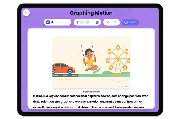 Graphing Motion - reading educational content