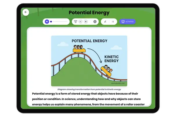 Potential Energy - reading educational content