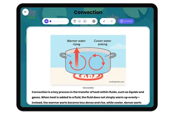 Convection - reading educational content