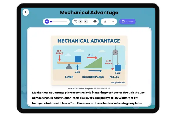 Mechanical Advantage - reading educational content