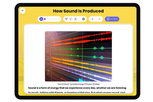 How Sound Is Produced - reading educational content