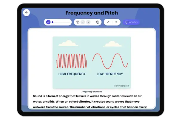 Frequency and Pitch - reading educational content