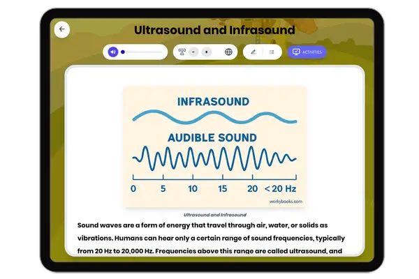 Ultrasound and Infrasound - reading educational content