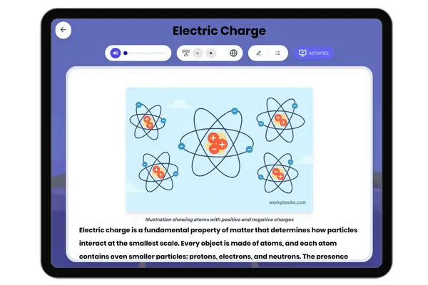 Electric Charge - reading educational content