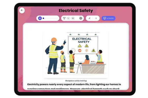 Electrical Safety - reading educational content