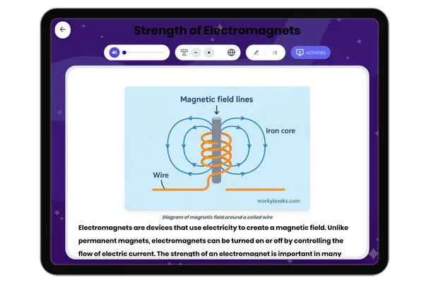 Strength of Electromagnets - reading educational content
