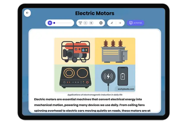 Electric Motors - reading educational content