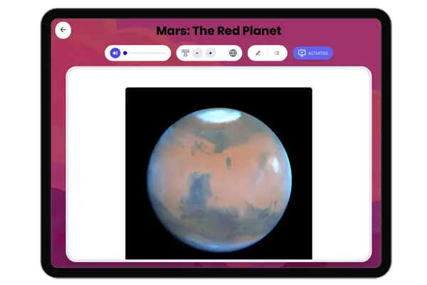 Mars: The Red Planet - reading educational content