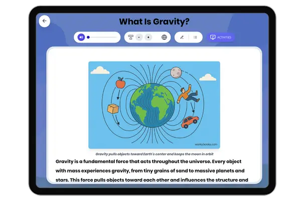What Is Gravity? - reading educational content