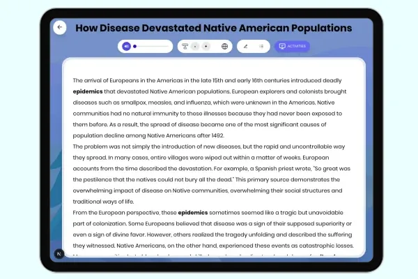 How Disease Devastated Native American Populations - reading educational content