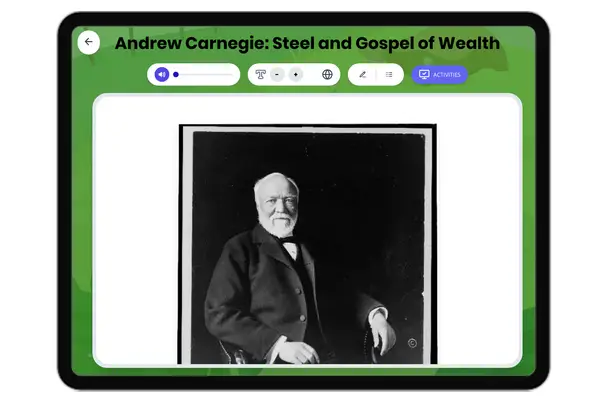 Andrew Carnegie's Empire - reading educational content