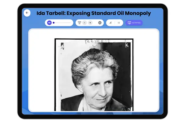 Ida Tarbell and Standard Oil Monopoly - reading educational content