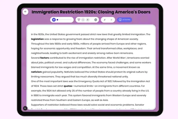 Immigration Restriction 1920s: Closing America's Doors - reading educational content